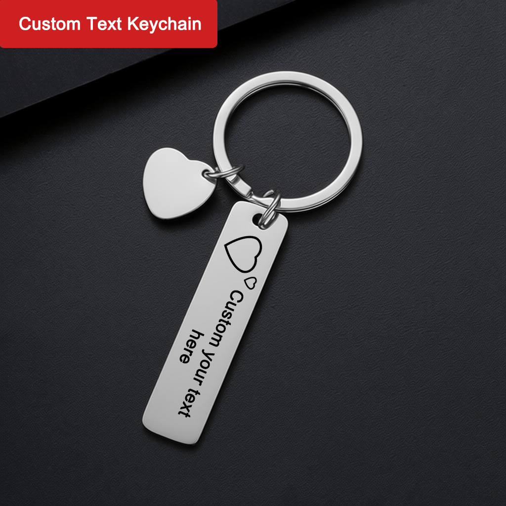 Industrial Laser Marker - Custom Text Keychain Personalized Name Key
