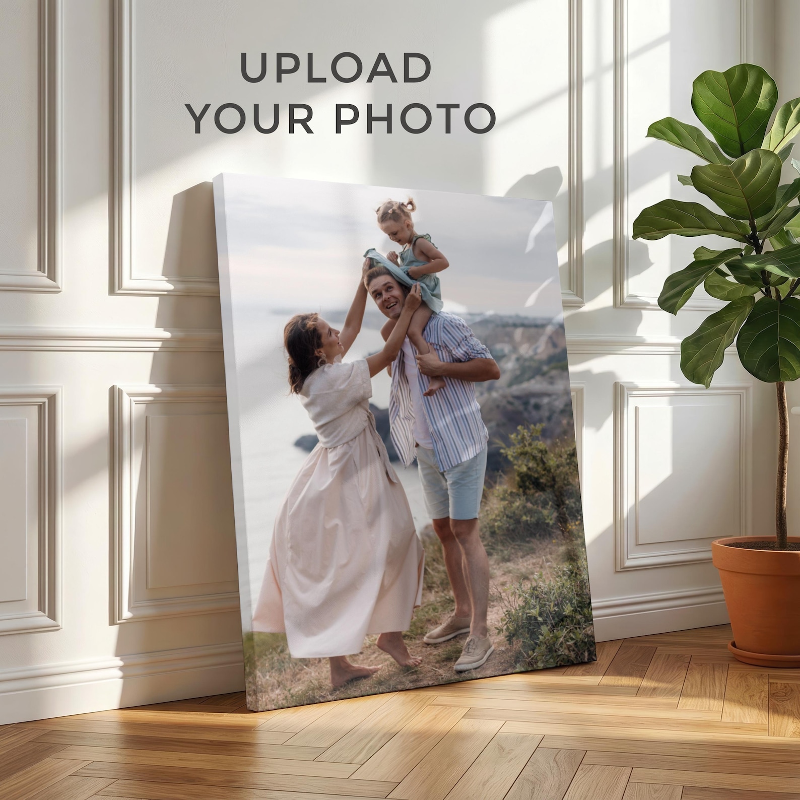 Industrial Laser Marker - Personalized Photo Canvas, Custom Family Wall